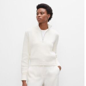 Club Monaco Ribbed Quarter Zip Sweater